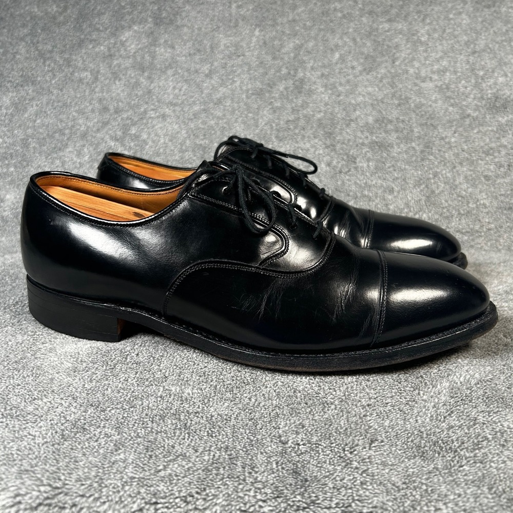 Johnston & Murphy Limited Black Leather Cap Toe Oxford Dress Shoes Mens 9 D